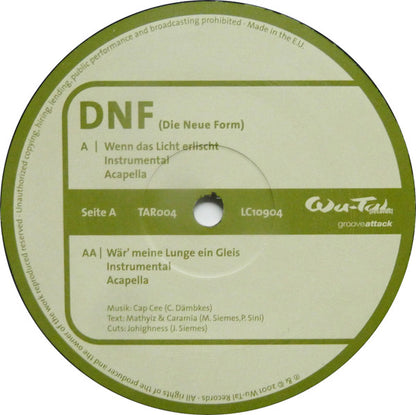 Die Neue Form : Wenn Das Licht Erlischt (12")