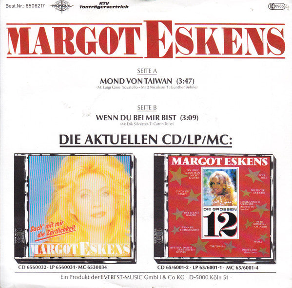 Margot Eskens : Mond Von Taiwan (7", Single)
