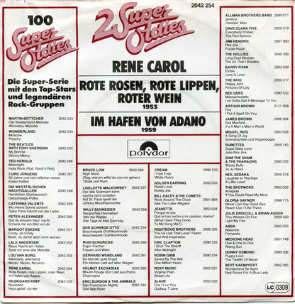 René Carol : Rote Rosen, Rote Lippen, Roter Wein / Im Hafen von Adano (7", Single)