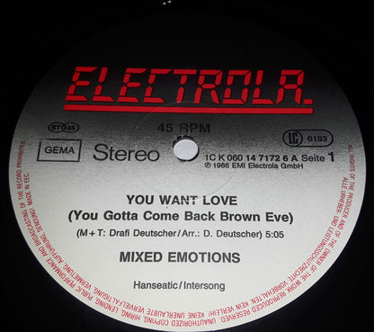Mixed Emotions : You Want Love (Maria , Maria ...) (Extended Version) (12", Maxi)