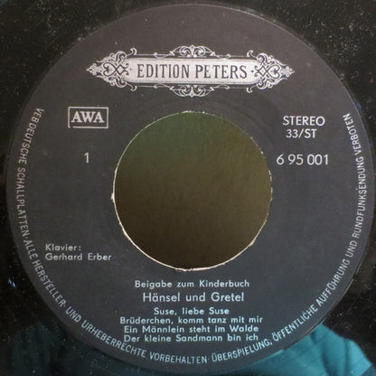 Gerhard Erber : Hänsel Und Gretel (Schallplattenbeilage) (7", Single)