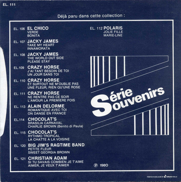 Crazy Horse (2) : Ne Rentre Pas Ce Soir / L'Amour La Première Fois (7", Single, RE)