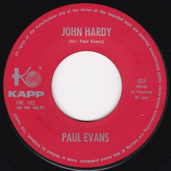 Paul Evans : Ninety-Nine Years (7", Single)