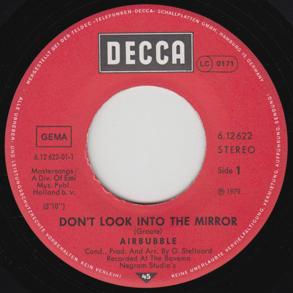 Air Bubble : Don't Look Into The Mirror (7", Single)
