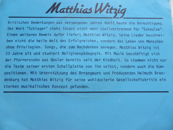 Matthias Witzig : Fridolin (7")