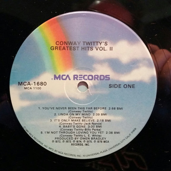 Conway Twitty : Conway Twitty's Greatest Hits Vol. II (LP, Comp, RE, Glo)