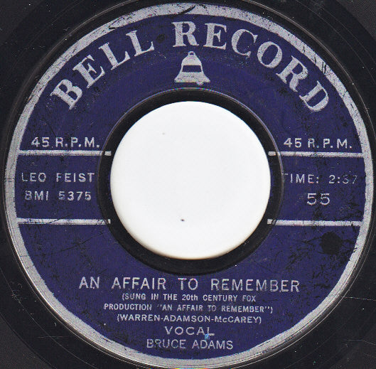 Bruce Adams (2) / Edna McGriff : An Affair To Remember / And That Reminds Me (7", Single)