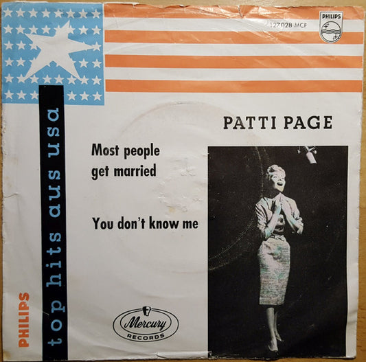 Patti Page With The Merry Melody Singers : You Don't Know Me / Most People Get Married (7", Single)