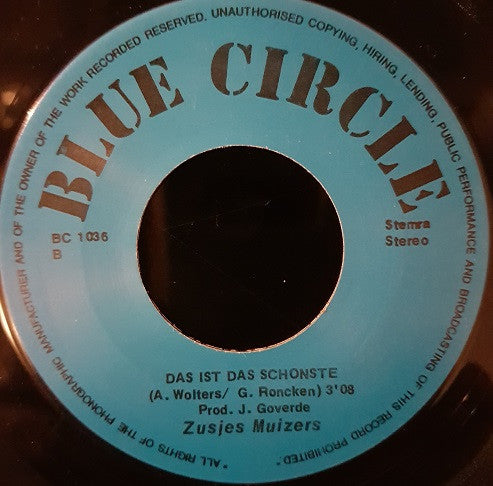 Zusjes Muizers : Wir Wollen Singen (7", Single)
