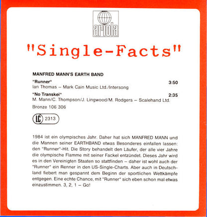 Manfred Mann's Earth Band : Runner (7", Single)