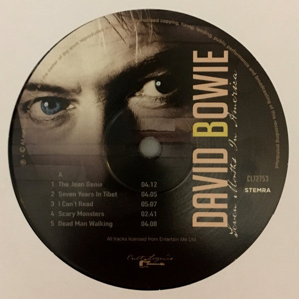 David Bowie : Best Of Seven Months In America (LP, Unofficial, 180)