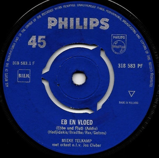 Mieke Telkamp : Eb En Vloed (7", Single, Mono)