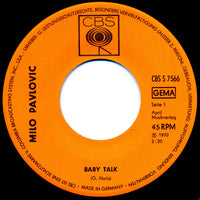 Milo Pavlovic : Baby Talk / The House Of The Rising Sun (7", Single)