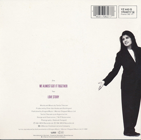 Tanita Tikaram : We Almost Got It Together (7", Single, Gat)