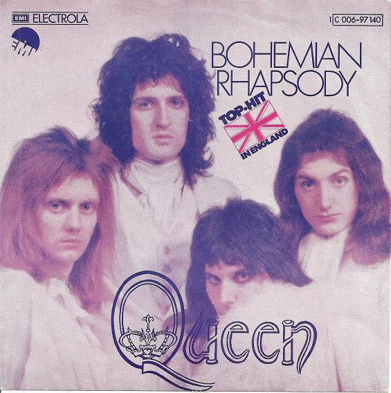 Queen : Bohemian Rhapsody (7", Single, Bla)
