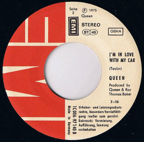 Queen : Bohemian Rhapsody (7", Single, Bla)