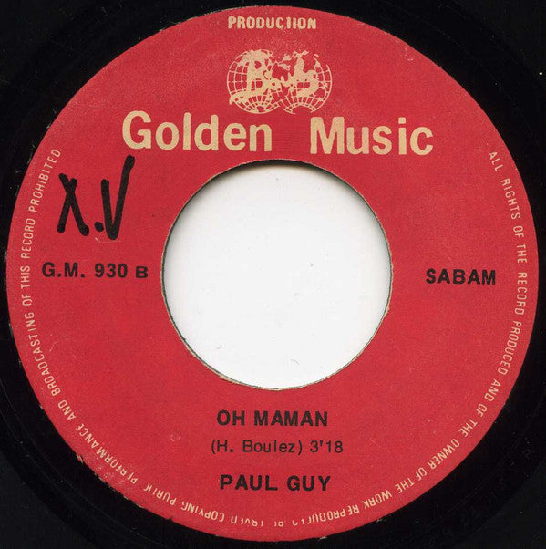 Paul Guy (2) : Je Suis Seul Ce Soir  (7", Single)