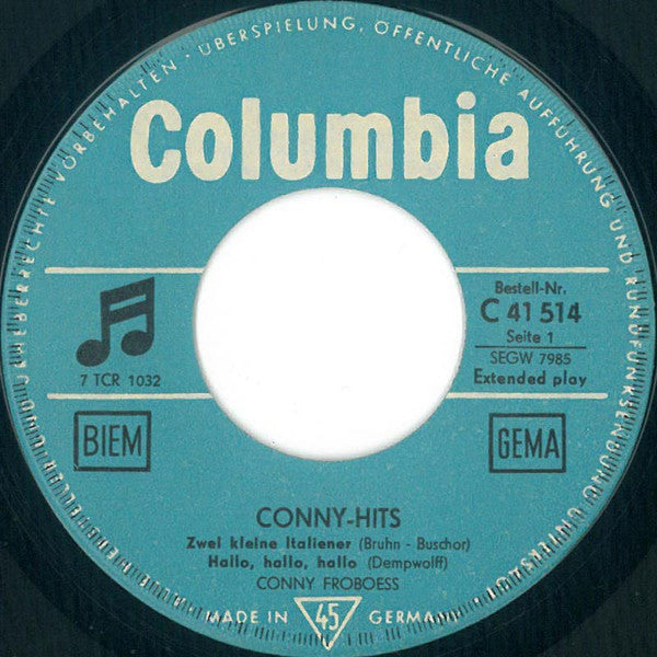 Conny Froboess : Conny-Hits (7", EP)