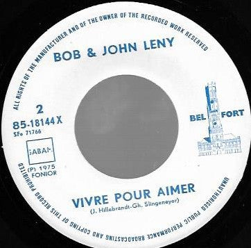 John Leny, Bob Leny : Ce Soir (7", Single)