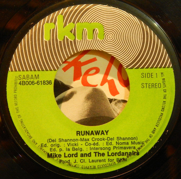 The Lordanairs, Mike Lord (2) : Runaway (7", Single)