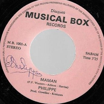 Philippe D'Annevoy : Maman - Le Temps Des Vacances  (7")