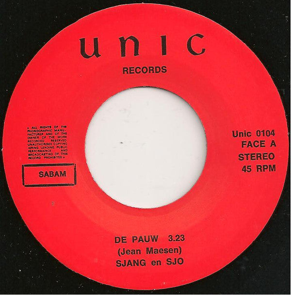 Sjang & Sjo : De Pauw (7", Single)