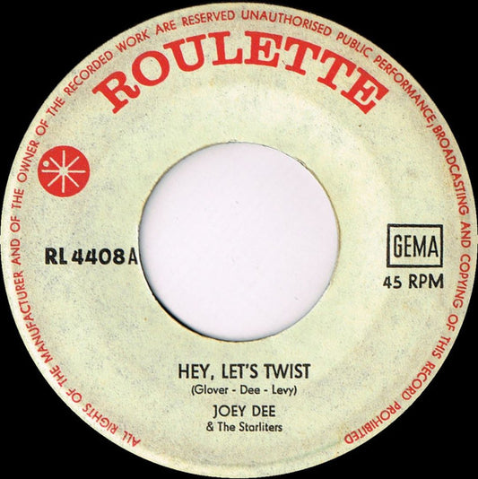 Joey Dee & The Starliters : Hey, Let's Twist / Roly Poly (7", Single)