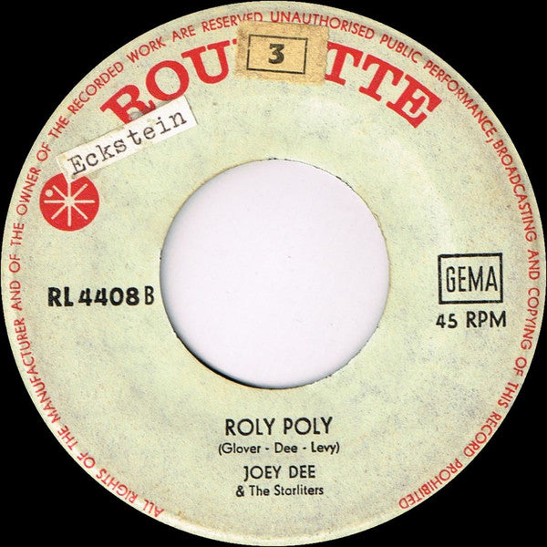 Joey Dee & The Starliters : Hey, Let's Twist / Roly Poly (7", Single)