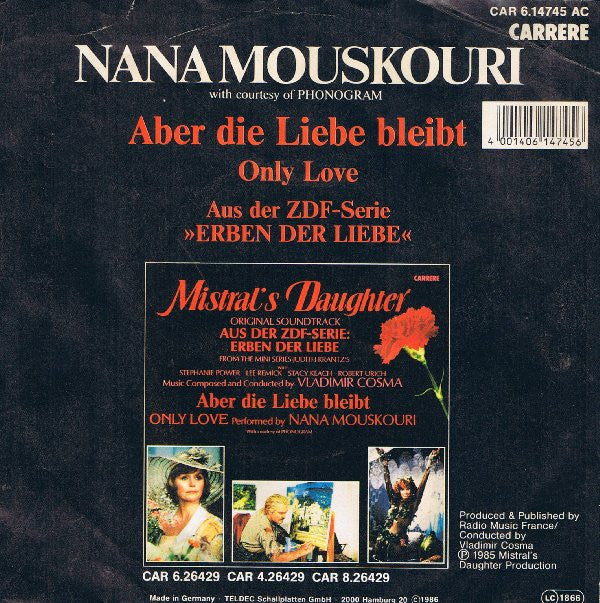 Nana Mouskouri : Aber Die Liebe Bleibt (7", Single)