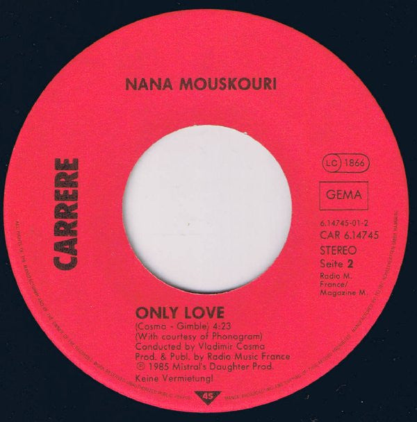 Nana Mouskouri : Aber Die Liebe Bleibt (7", Single)