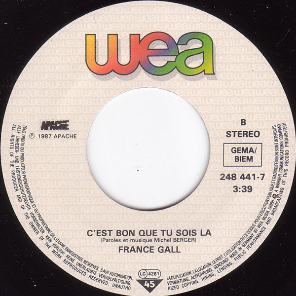 France Gall : Babacar (7", Single)