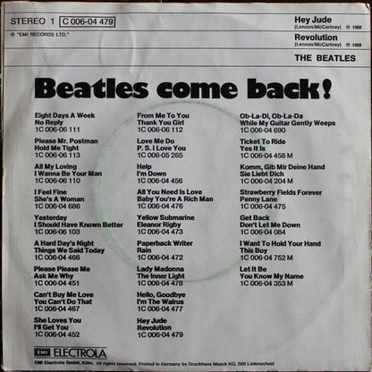 The Beatles : Hey Jude / Revolution (7", Single, RE)
