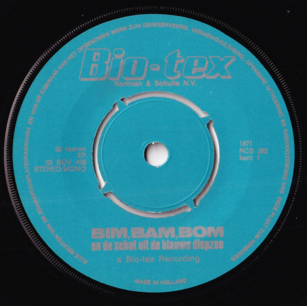 No Artist : Bim, Bam, Bom En De Schat Uit De Blauwe Diepzee (7", EP)