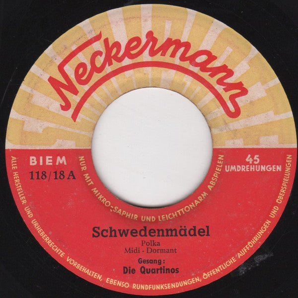 Die Quartinos : Schwedenmädel (7", Single)