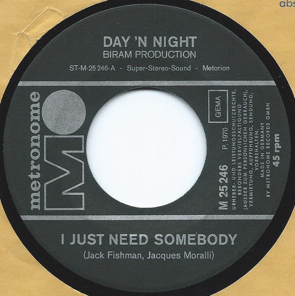 Day'n Night : I Just Need Somebody (7", Single)