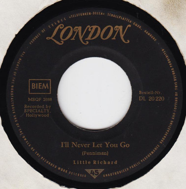 Little Richard : Baby Face / I'll Never Let You Go (7", Single)