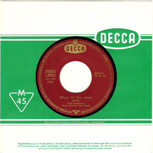 The Zephyrs (2) : What's All That About (7", Single)