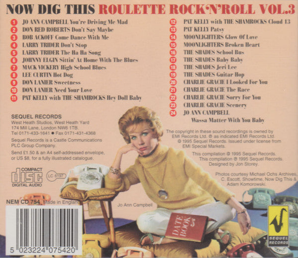 Various : Now Dig This - Roulette Rock 'N' Roll Volume 3 (CD, Album, Comp)