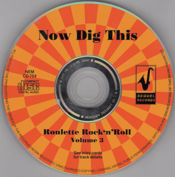 Various : Now Dig This - Roulette Rock 'N' Roll Volume 3 (CD, Album, Comp)