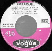 Eddie Defacq : L'été Dernier à Liège (7", EP)