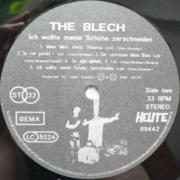 The Blech : Ich Wollte Meine Schuhe Zerschneiden (LP, Album)