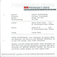 Gotte Gottschalk : Mitten Durch's Feuer (7", Single)