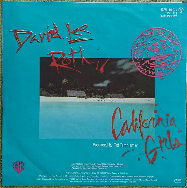 David Lee Roth : California Girls (7", Single)