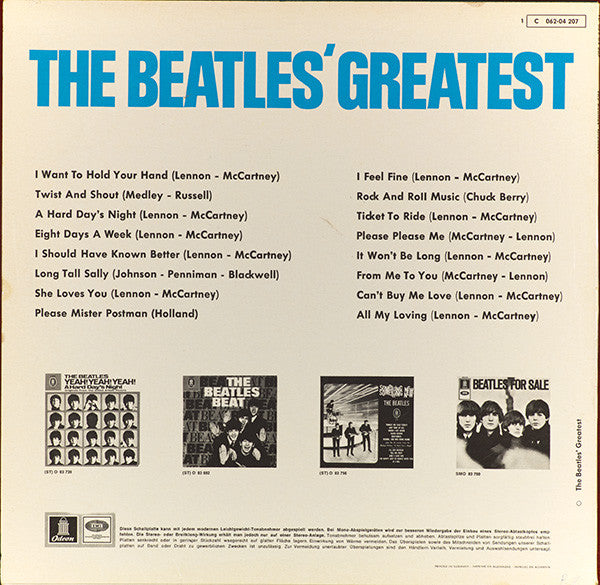The Beatles : The Beatles' Greatest (LP, Comp, RE)