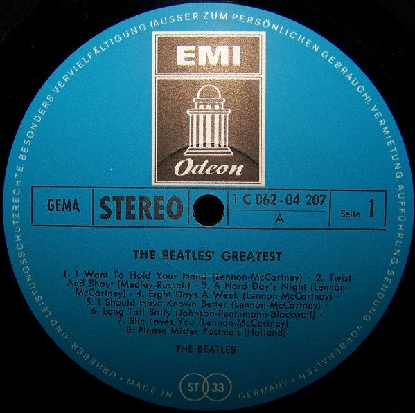 The Beatles : The Beatles' Greatest (LP, Comp, RE)