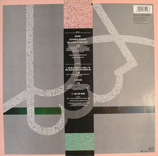 Shell And The Ocean : Desire (One Night In Paris Mix) (12", Maxi)