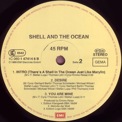 Shell And The Ocean : Desire (One Night In Paris Mix) (12", Maxi)