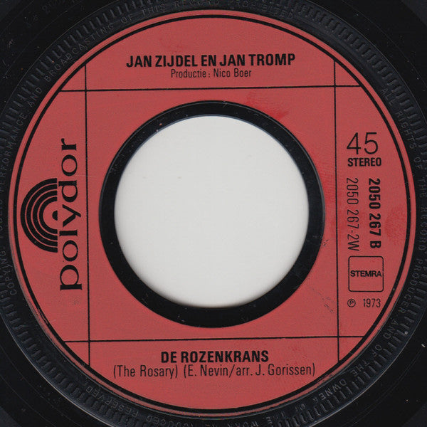 Jan Zijdel En Jan Tromp : In Een Kloostertuin / De Rozenkrans (7", Single)