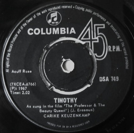 Carike Keuzenkamp : Timothy (7", Single)