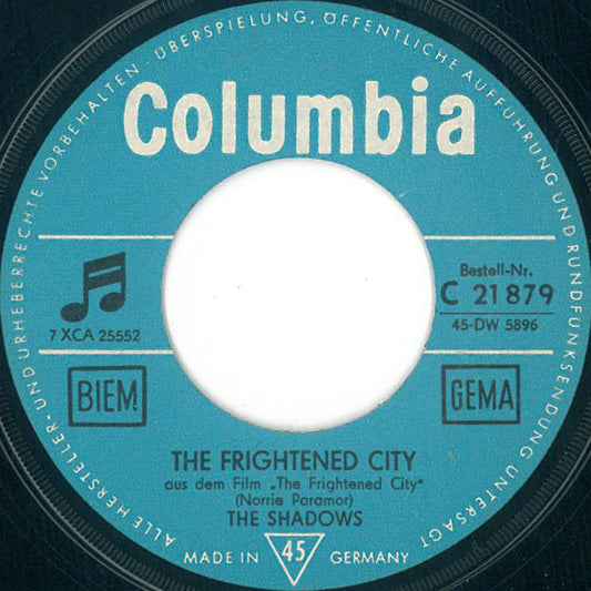 The Shadows : The Frightened City (7", Single)